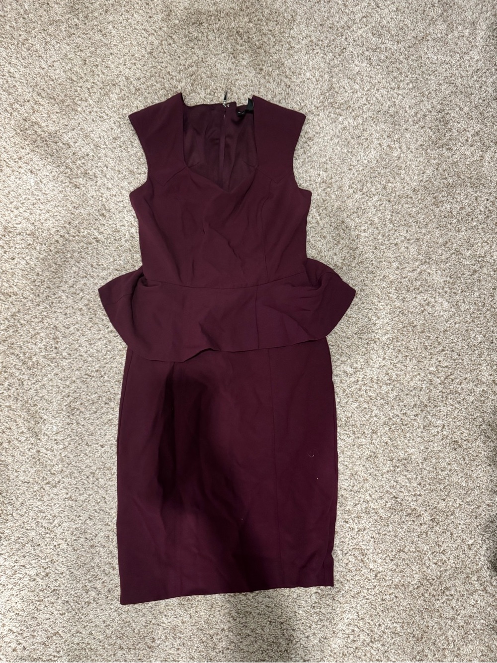 White House Black Market Plum Peplum Midi Dress